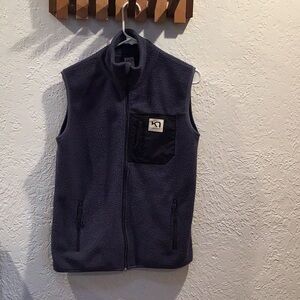 Blue Fleece Vest with Pocket